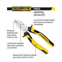 PINZA UNIVERSAL CROSSMASTER 8"